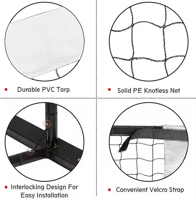 NET-OEMODM Large quantity and excellent price polyethylene badminton pickleball net set for outdoor and indoor