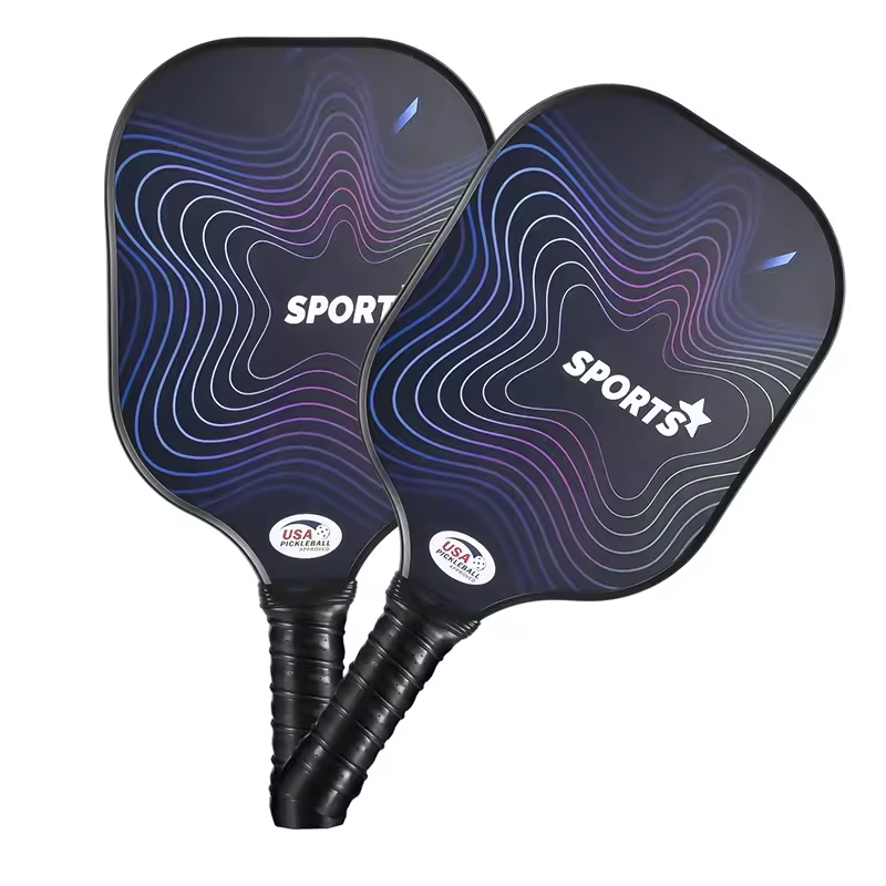 Glass Fibre-2024 Customizable Premium Fiberglass Pickleball Paddle with 4 Pickle Ball Balls and 1 Portable Bag, USAPA Standard