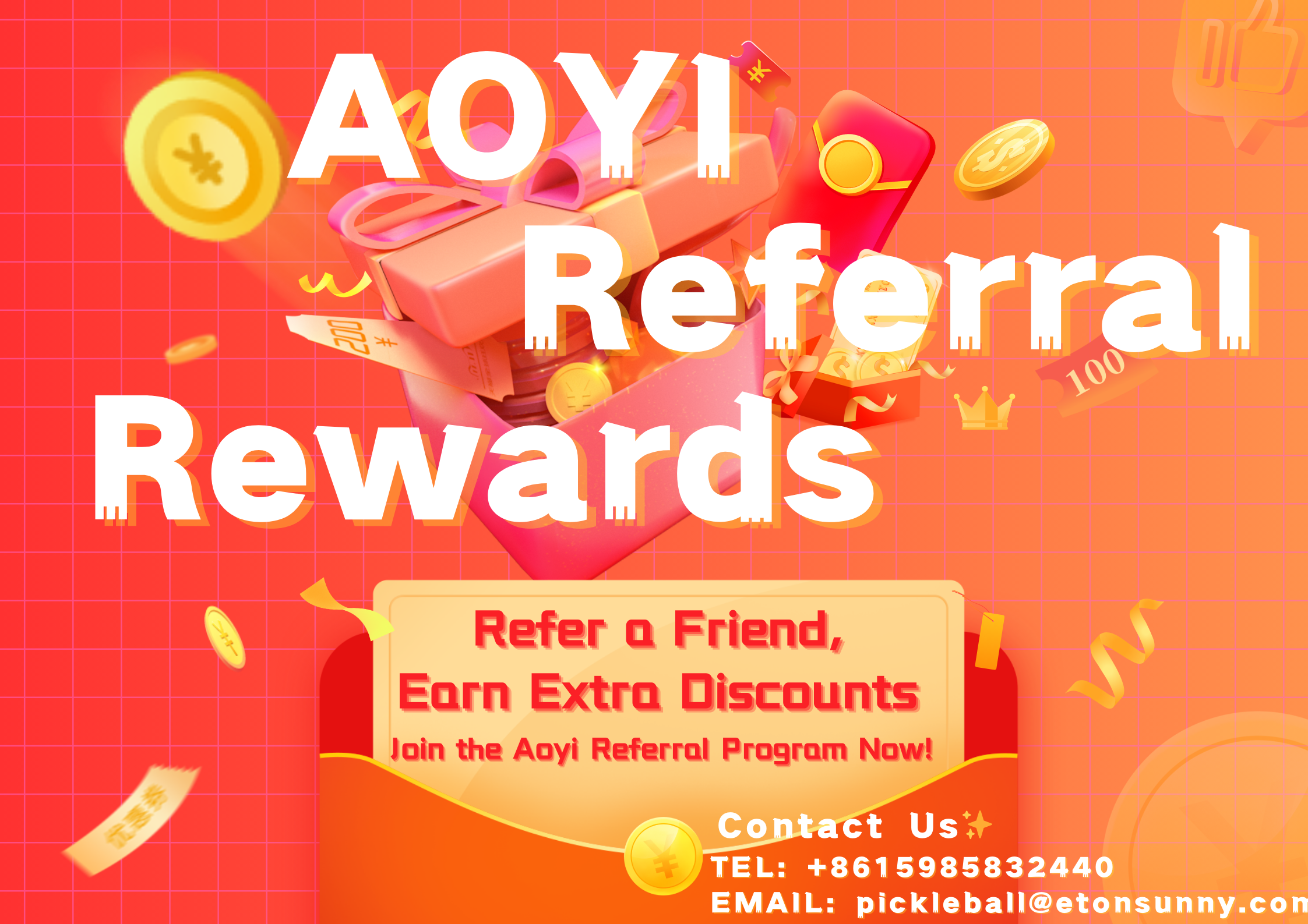 🎉 Refer a Friend, Win Big! Free Paddles Are Waiting for You—Join the Aoyi Referral Program Now!